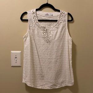 vineyard vines Shimmer Stripe Linen Top